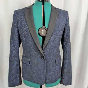 Ladies' BCBG maxazria Philipe Lace Floral Overlay Blue Blazer Medium